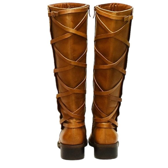 BCBGeneration  "Janiss" Tall Tan Leather Riding Boot - Picture 9 of 13